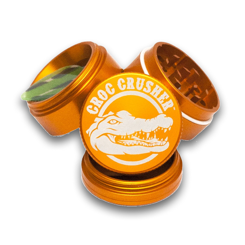 croc-crusher-2-inch-broyeur-herbes-orange-4-parties-alu image 1
