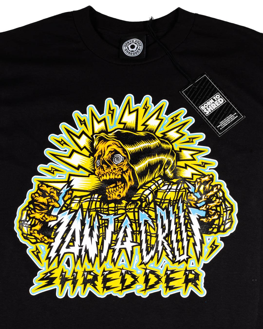 santa-cruz-shredder-shocker-skull-t-shirt-coton-noir-m image 2
