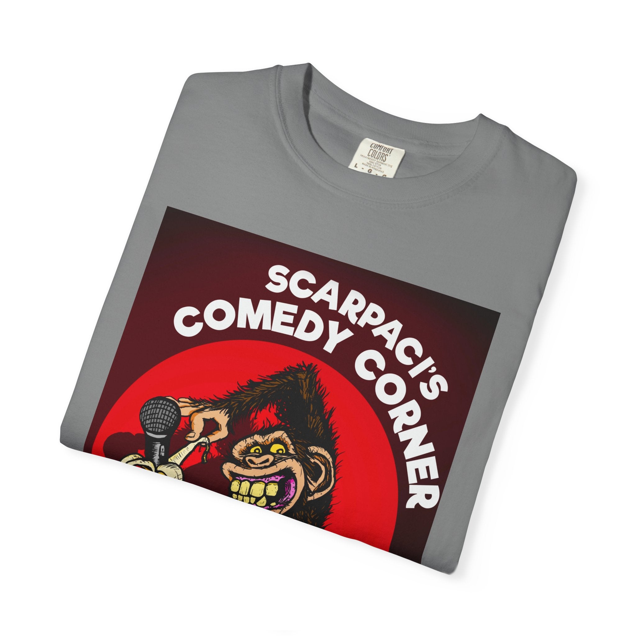 goat-grinder-scarpaci-s-comedy-corner-t-shirt-gorille-noir-l image 5