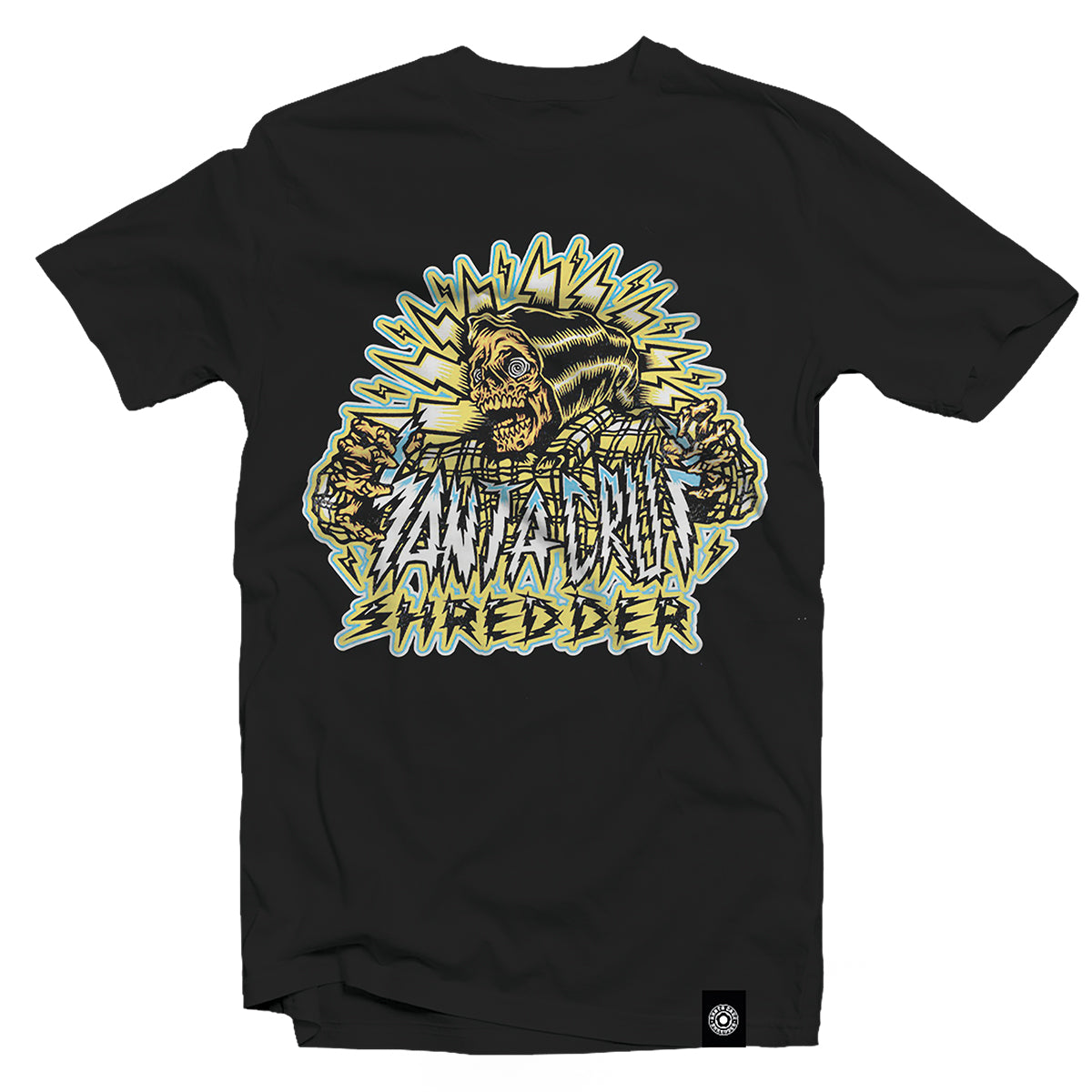 santa-cruz-shredder-shocker-skull-t-shirt-coton-noir-m image 1