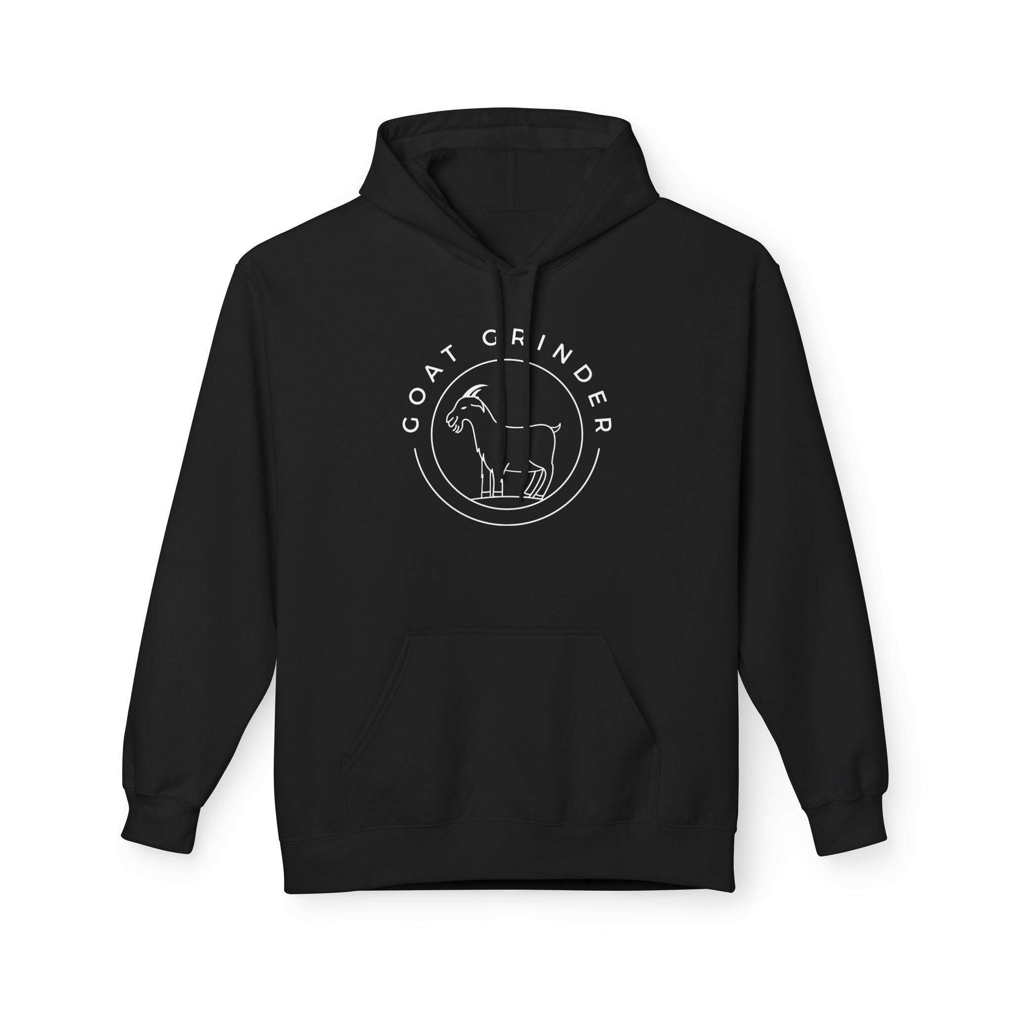 goat-grinder-merch-logo-hoodie-sweat-capuche-noir-molleton image 2