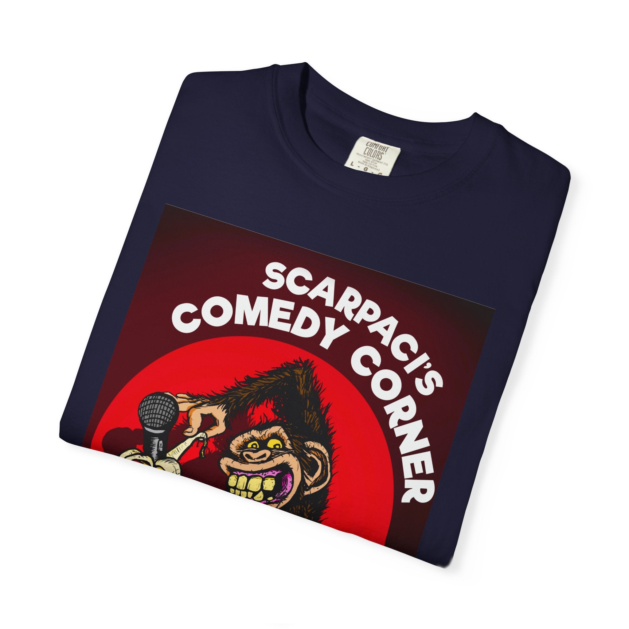 goat-grinder-scarpaci-s-comedy-corner-t-shirt-gorille-noir-l image 8