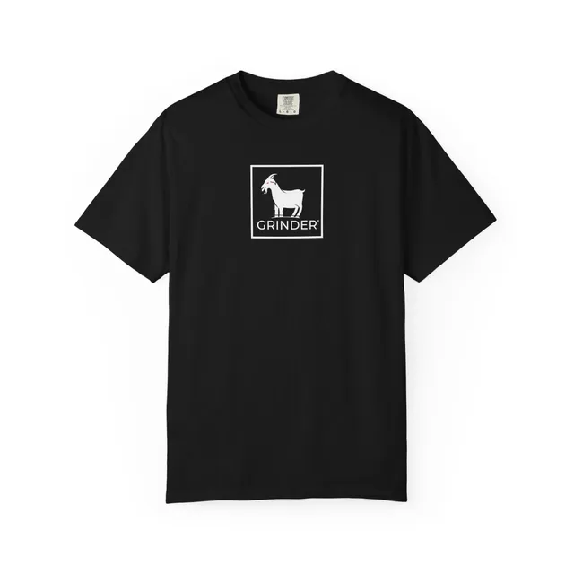 goat-grinder-classic-t-shirt-tee-shirt-unisexe-noir-coton-lourd image 1