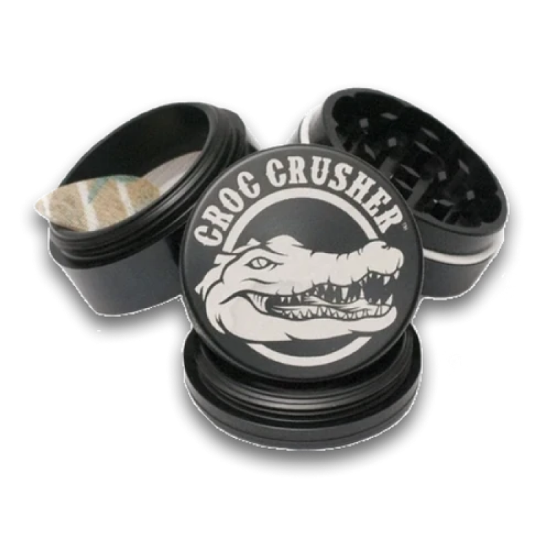 croc-crusher-2-2-inch-grinder-herbe-noir-4-parties-discret image 1
