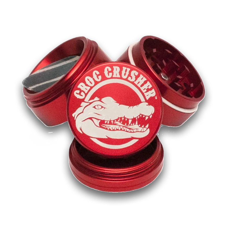 croc-crusher-2-2-inch-grinder-herbe-4-pi-ces-rouge-aimant image 1
