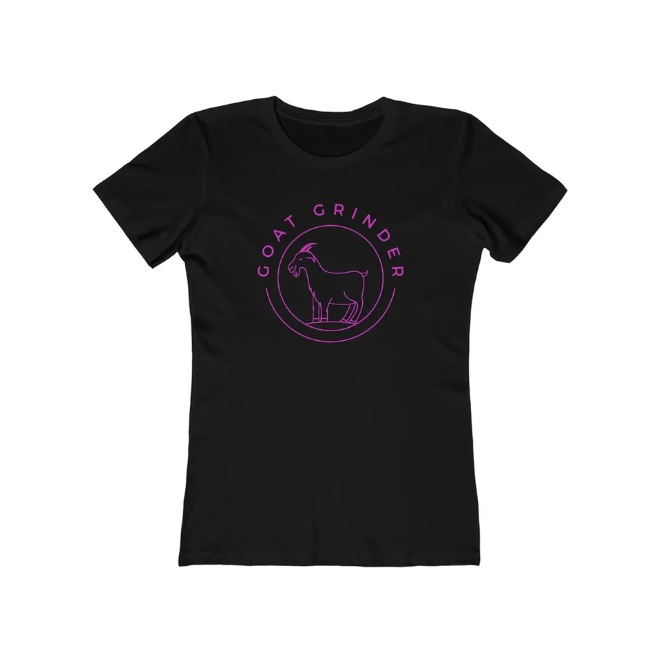 goat-grinder-og-logo-t-shirt-boyfriend-tee-shirt-femme-noir-coton image 1