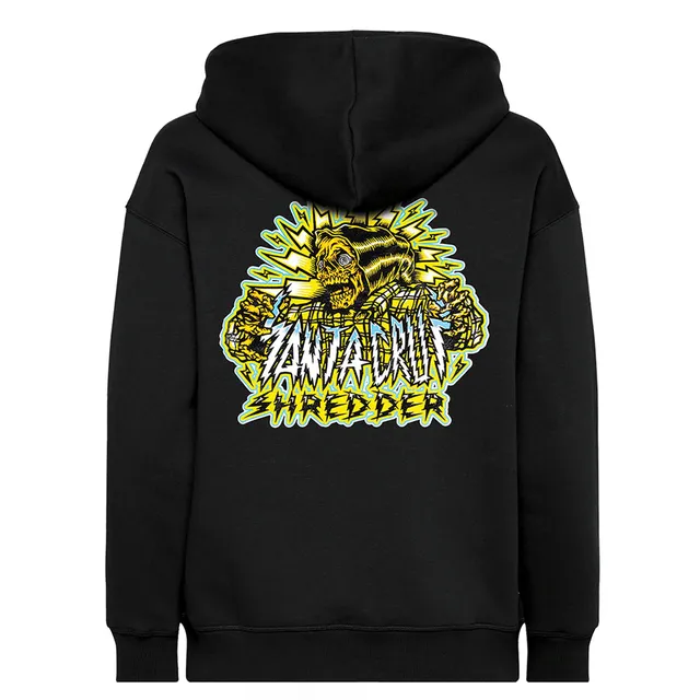 santa-cruz-shredder-aluminum-hoodie-shocker-skull-coton-noir image 1