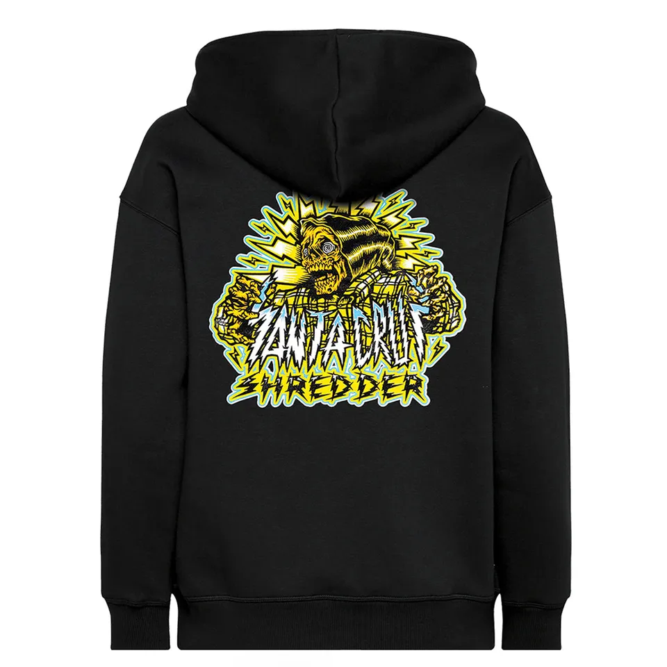 santa-cruz-shredder-aluminum-hoodie-shocker-skull-coton-noir image 1