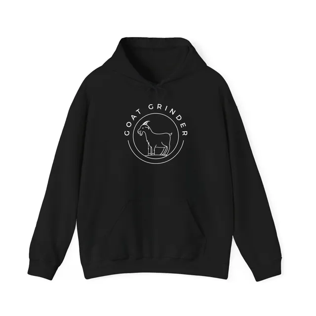 goat-grinder-minimal-goat-sweat-capuche-noir-unisexe image 1