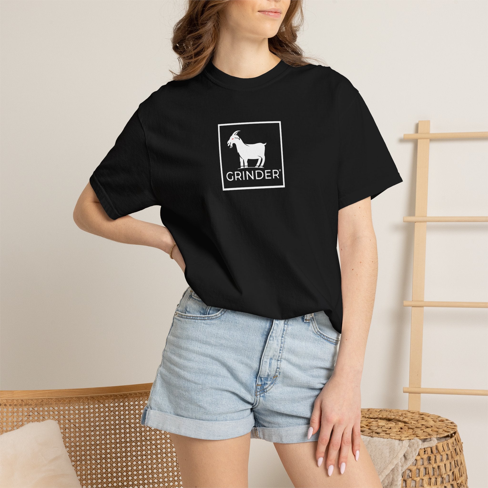 goat-grinder-classic-t-shirt-tee-shirt-unisexe-noir-coton-lourd image 5