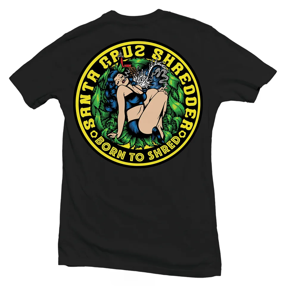 santa-cruz-shredder-pinup-t-shirt-coton-blanc-coupe-ajust-e image 1