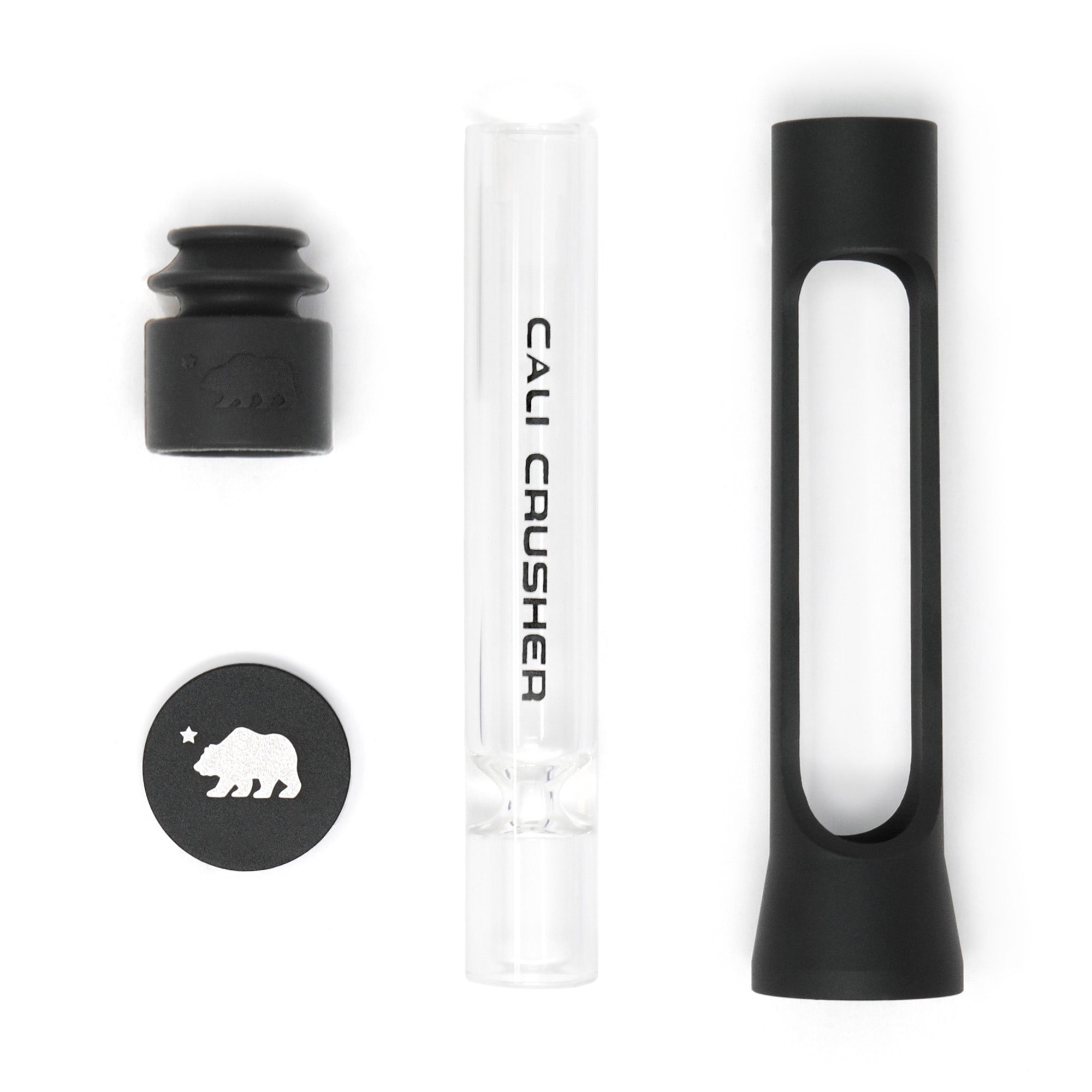cali-crusher-traveler-chillum-portable-verre-alu-noir image 2