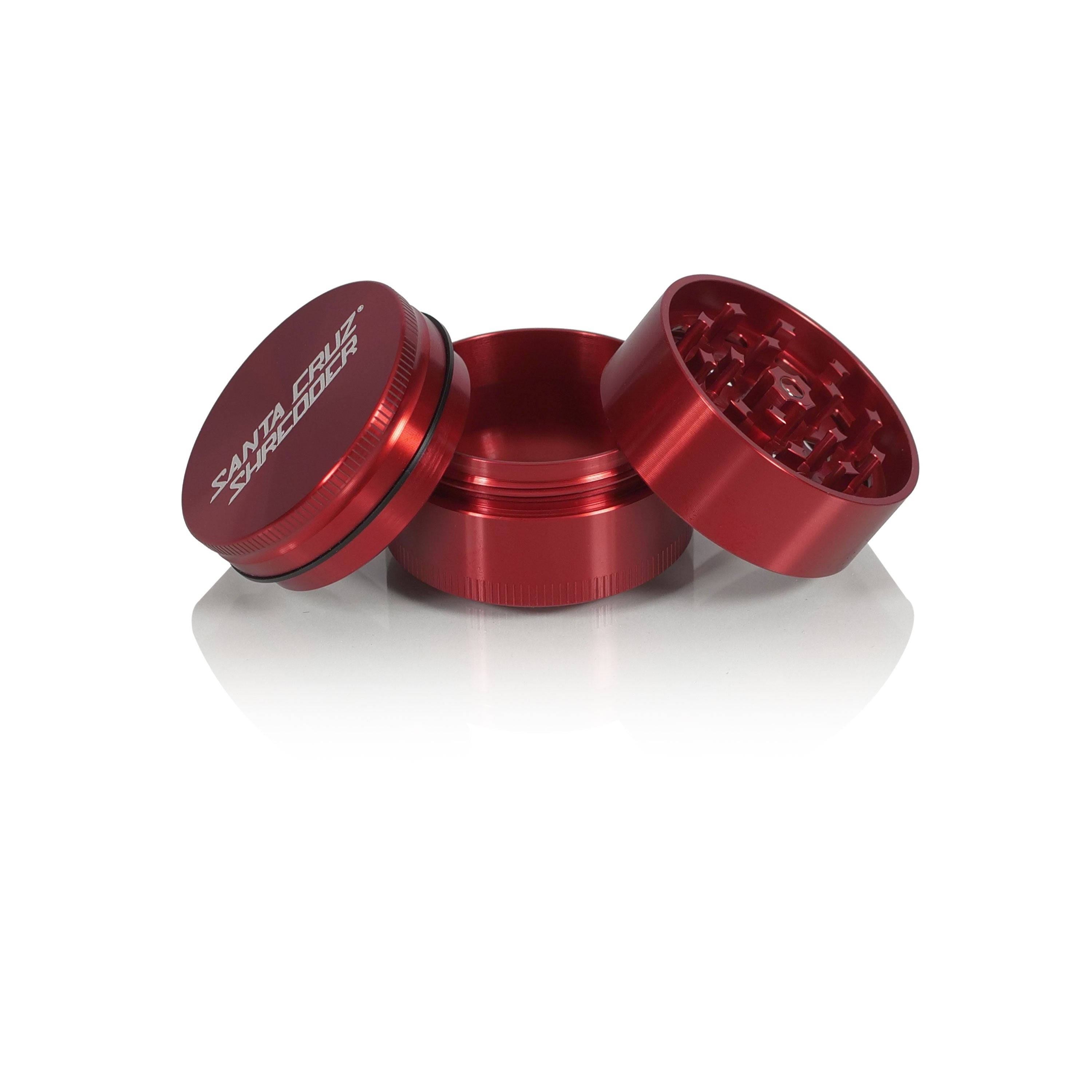 santa-cruz-aluminium-3-pi-ces-medium-broyeur-herbe-rouge-mat image 3