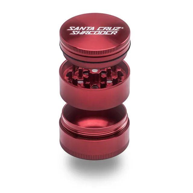 santa-cruz-aluminium-3-pi-ces-medium-broyeur-herbe-rouge-mat image 1