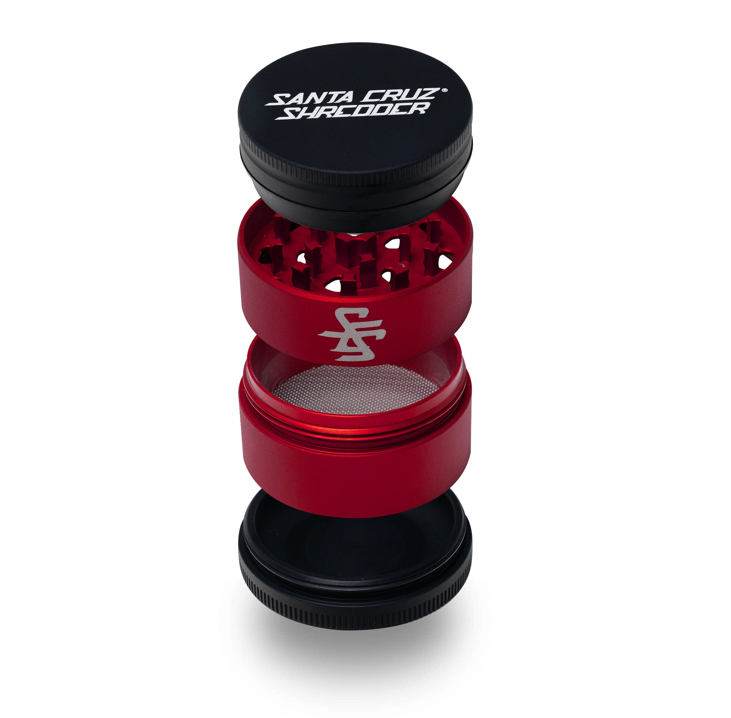 santa-cruz-shredder-split-series-grinder-broyeur-rouge-4-parties image 1