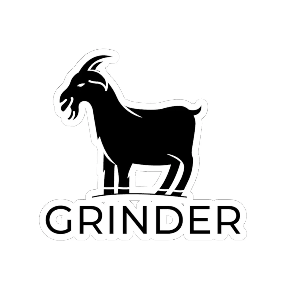 goat-grinder-stickers-autocollant-vinyle-blanc-7-6-cm image 1
