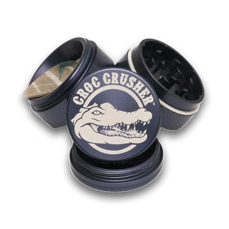 croc-crusher-1-5-inch-grinder-herbe-cobalt-4-parties-kief image 1