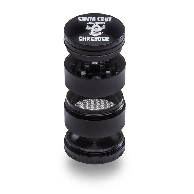 santa-cruz-shredder-aluminum-skull-moulin-herbes-4-parties-noir image 1