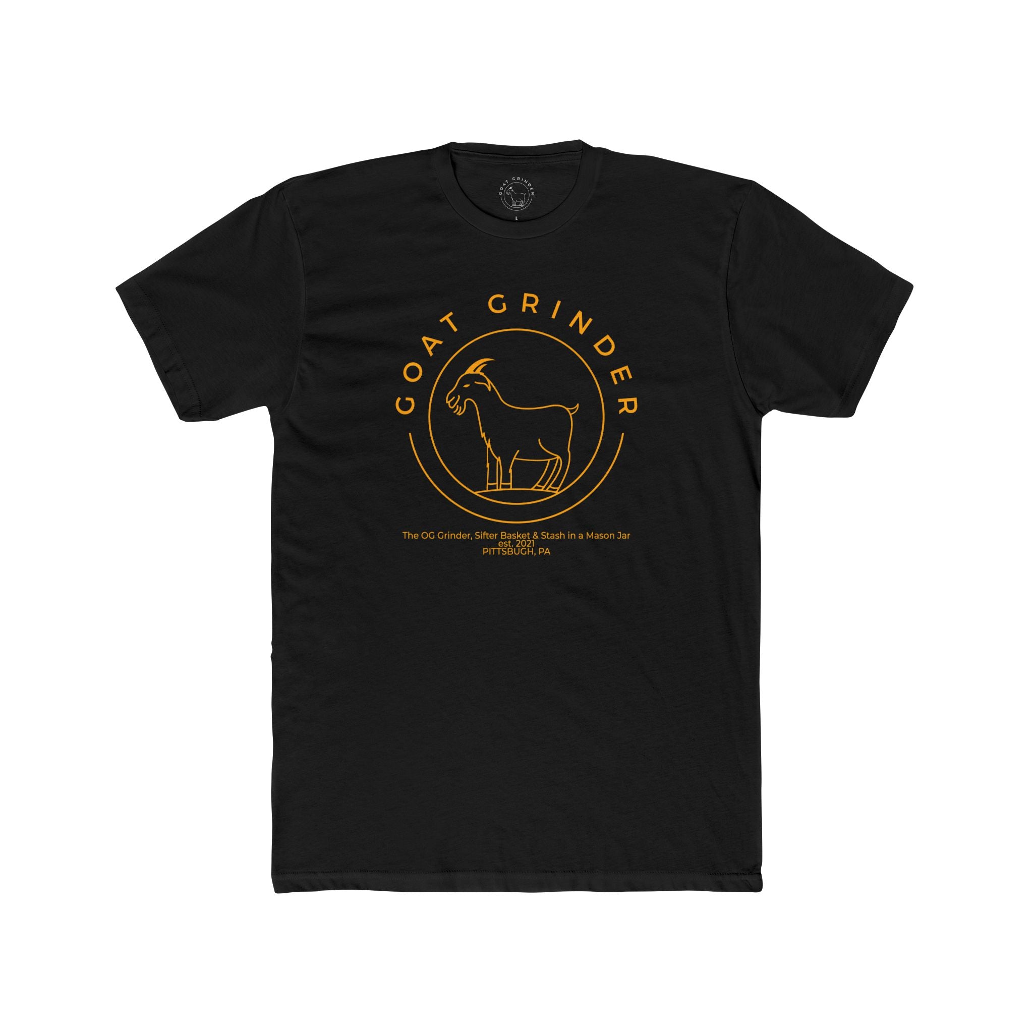 goat-grinder-merch-t-shirt-homme-coton-peign-logo-og image 1