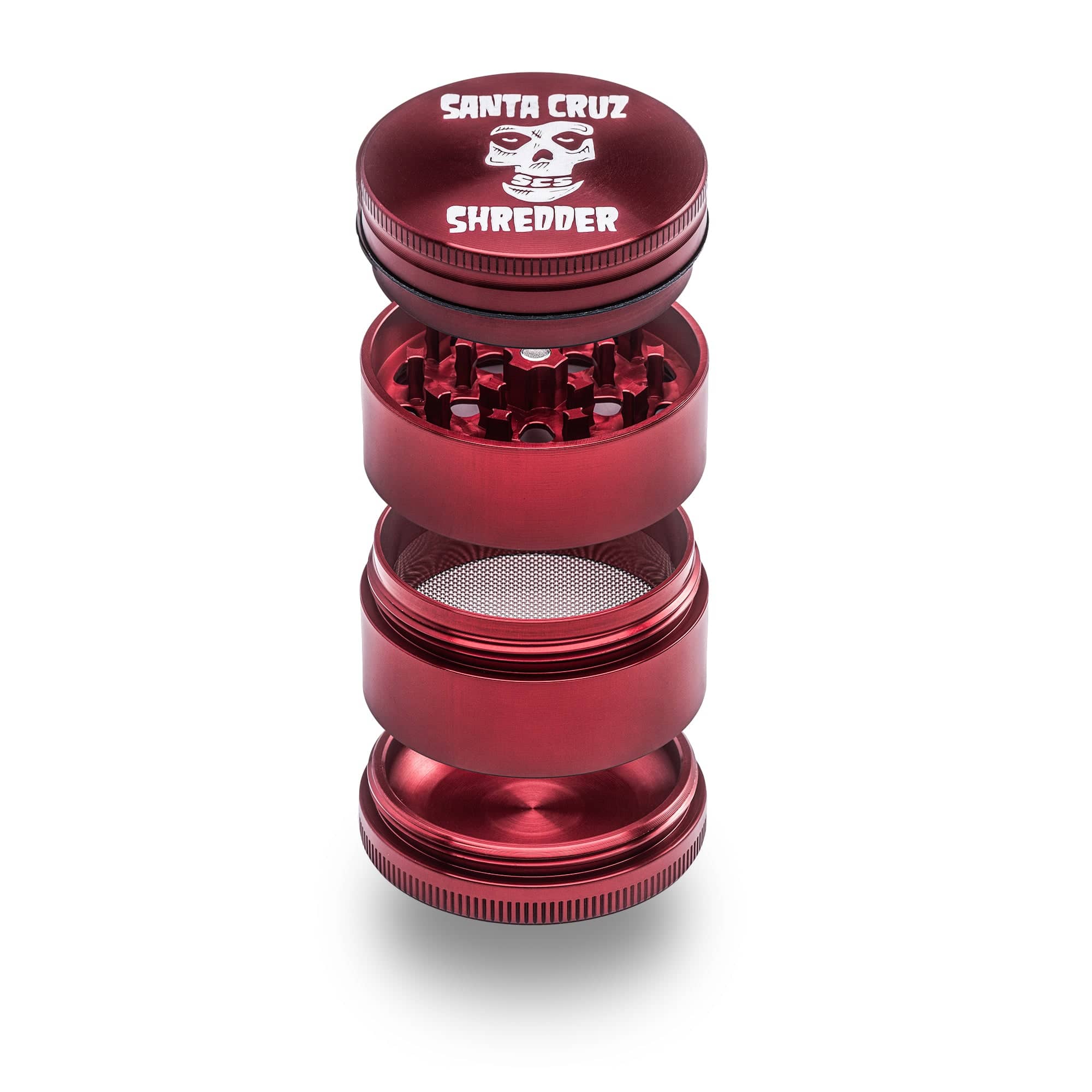 santa-cruz-shredder-aluminum-skull-moulin-herbes-4-parties-noir image 3