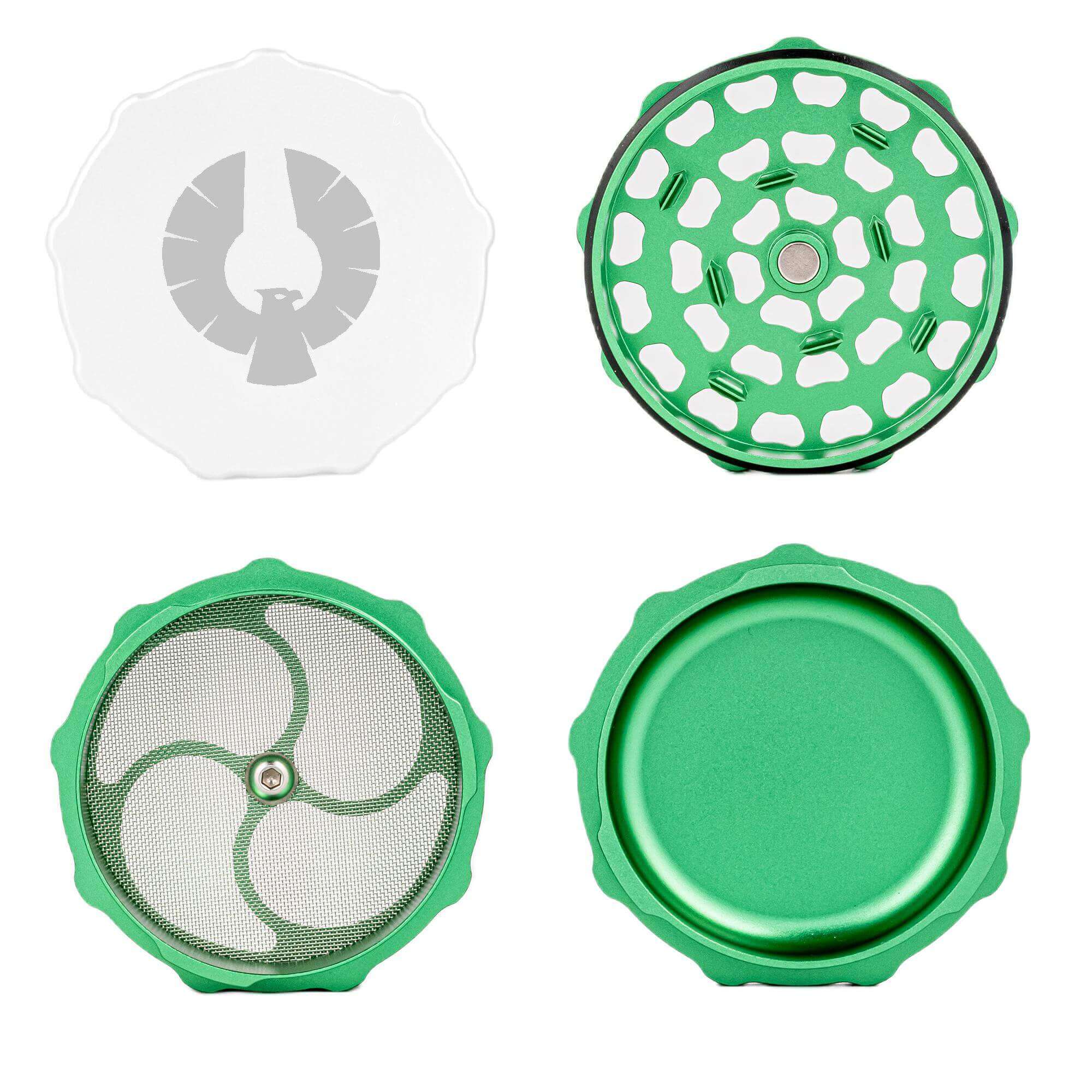 phoenician-harvest-moon-luna-grinder-4-parties-blanc-vert-medium image 5